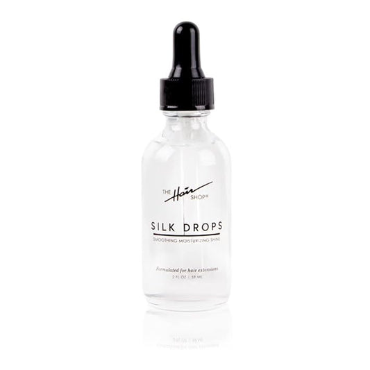 The Hair Shop Silk Drops, Coconut & Sunflower Oil Infused Serum for Protecting 100% Remy Human Hair Extensions and Wigs (2 fl oz)