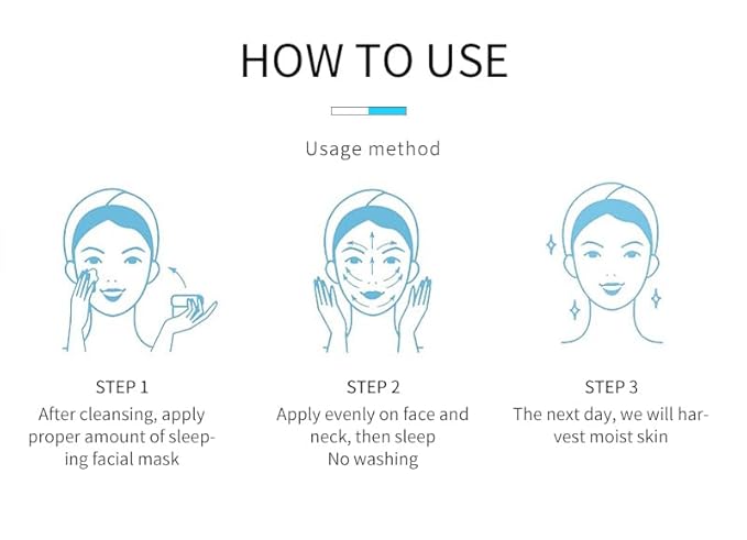 Ice Water Sleeping Mask with Coconut Oil & Dandlion Leaf Oil - Brighten and moisturizes facial skin, Boost Hydration, Squalane