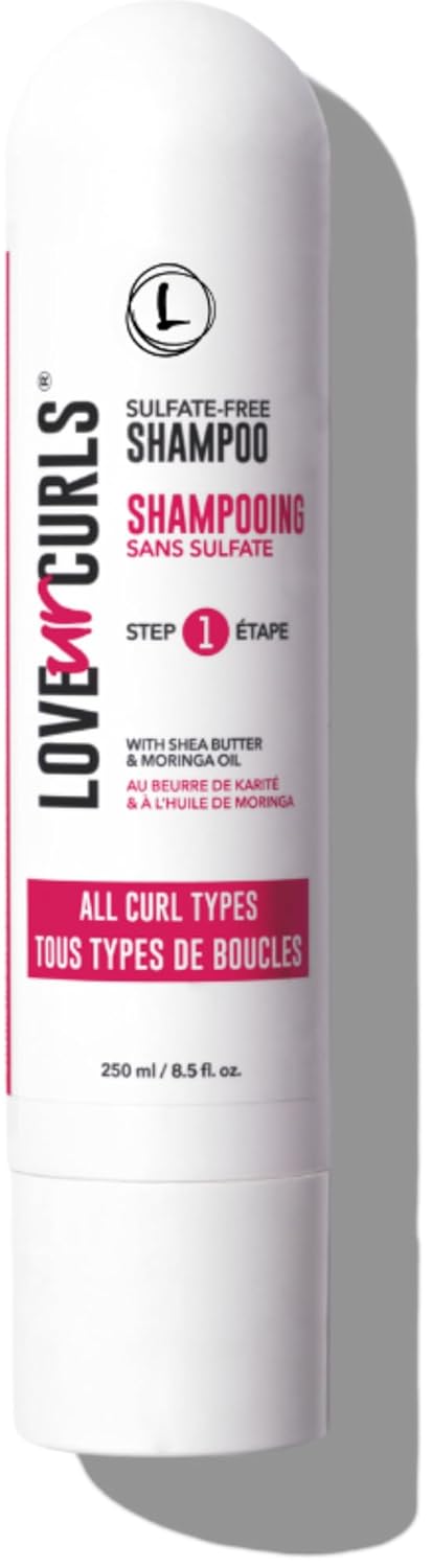 Love Ur Curls Shampoo for Curly, Wavy, Kinky Coily Hair, 8.5 oz - Sulfate Free Gentle, Moisturizing Shampoo - Hair Care Products for Soft, Smooth Curl Definition