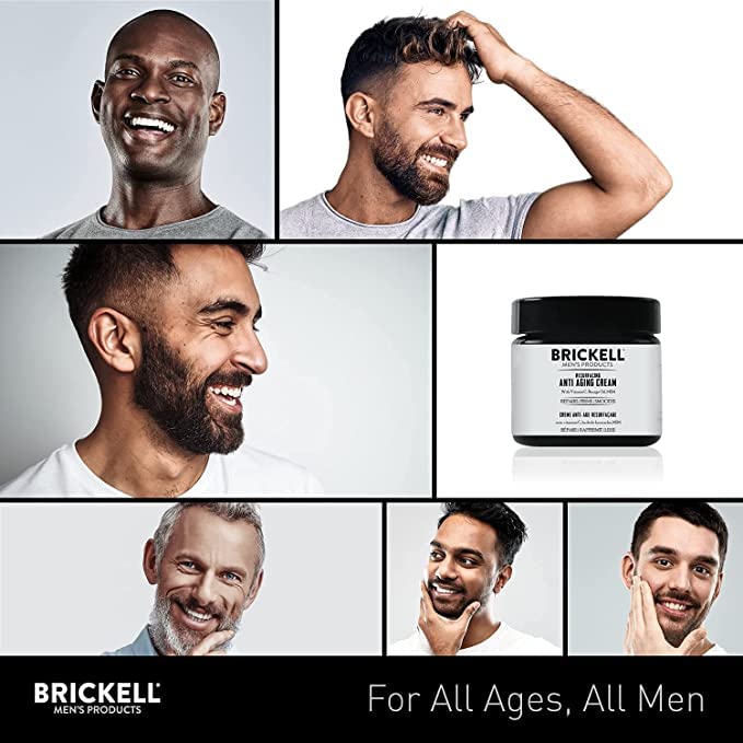 Brickell Men's Products Resurfacing Anti-Aging Face Cream For Men, Natural and Organic Face Moisturizer, Vitamin C Cream For Wrinkles, 2 Ounce, Scented