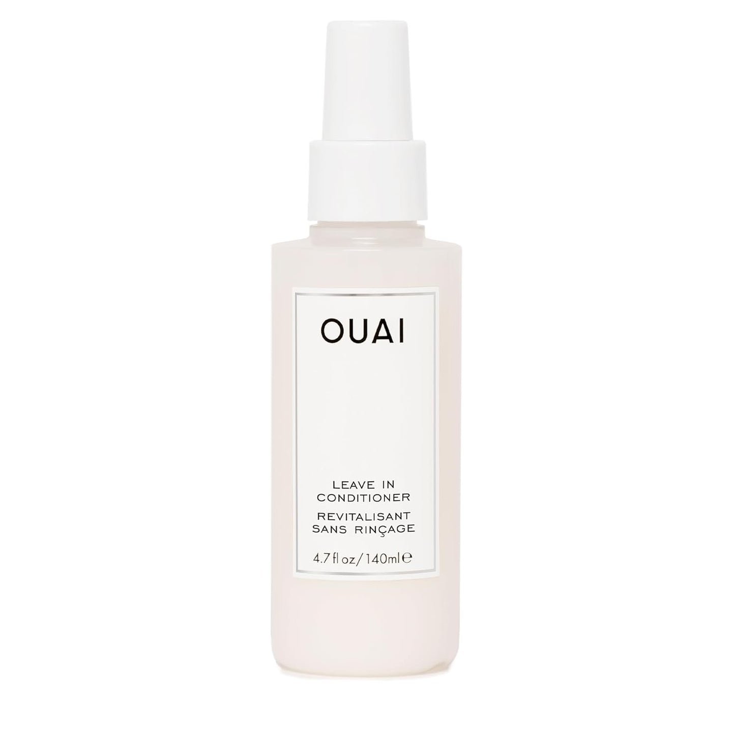 OUAI Leave In Conditioner & Heat Protectant Spray - Prime Hair for Style, Smooth Flyaways, Add Shine and Use as Detangling Spray - No Parabens, Sulfates or Phthalates (4.7 oz)