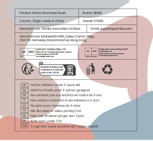 AIMIKE Shampoo Brush with Soft Silicone Bristles - Exfoliating Scalp Massager for Hair Washing, Dandruff Removal & Growth Stimulation, Suitable for Wet & Dry Hair - Green