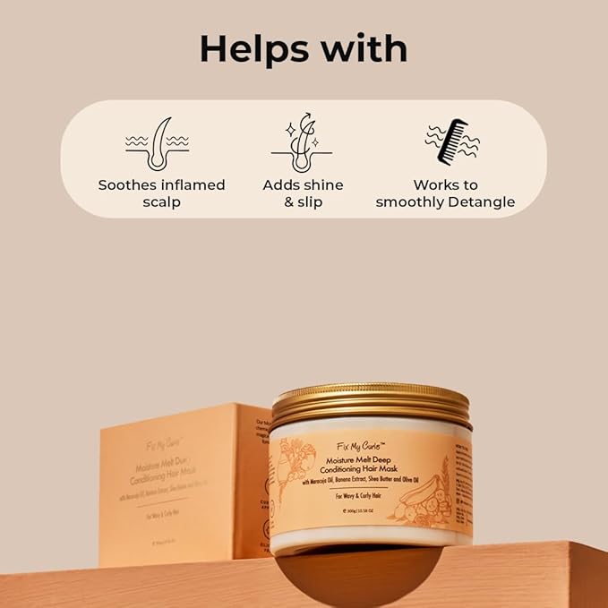 Moisture Melt Deep Conditioning| Hair Mask for Dry, Damaged, and Chemically Treated Hair| 8 Magical Oils, Shea Butter, Vitamins| Pro-Keratin Bond Repair |Weekly Revitalization, (5.29 oz)