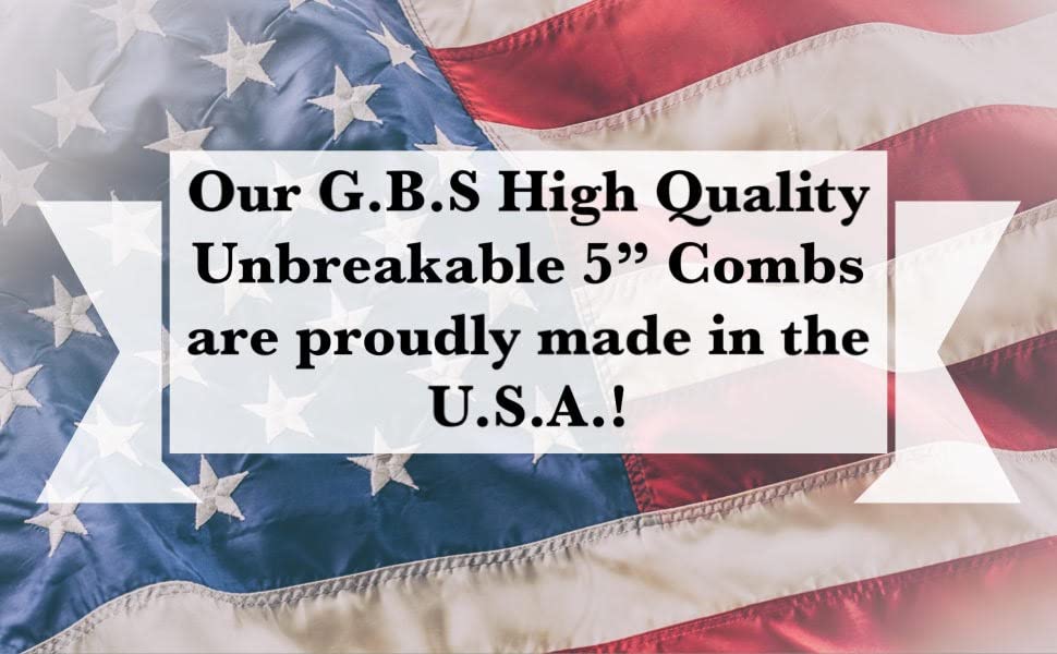 G.B.S 15 for Men's Hair Black Pack Pocket Size Beard & Mustache Combs Unbreakable 15 All Fine Sideburns for Travel Effortless Glide Peak Comfort Bag Packing Fine Tooth