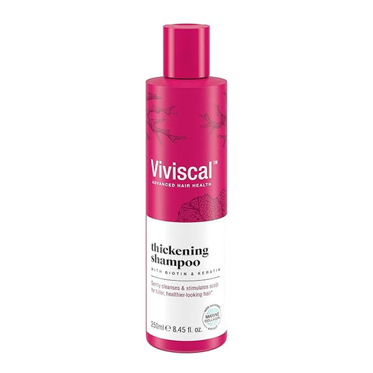 Viviscal Thickening Shampoo, Formulated With Biotin And Keratin, Fortified With Marine Collagen And Seaweed Extract, Strengthens And Reduces Breakage, Healthier Looking Hair 250ml (8.45 fl. oz.)
