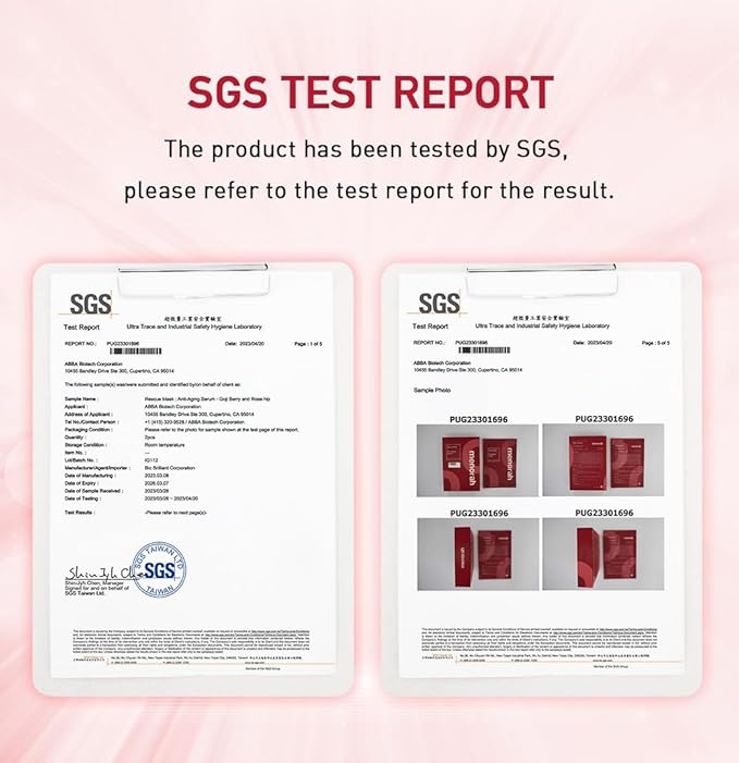 menorah skincare - Anti-Aging Serum Rescue Sheet Masks (4 Sheets) - with Goji Berry, Rosehip, Facial Mask, Skin Firmness and Elasticity