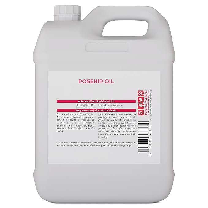 Rosehip Oil for Skin Face Body Hair Nails 16oz Cold Pressed Unrefined Rose Hip Seed Oil Moisturizing Facial Oil Bulk Aceite Rosa Mosqueta Puro 100 Organico Rose Oil For Face Oil For Dry Skin