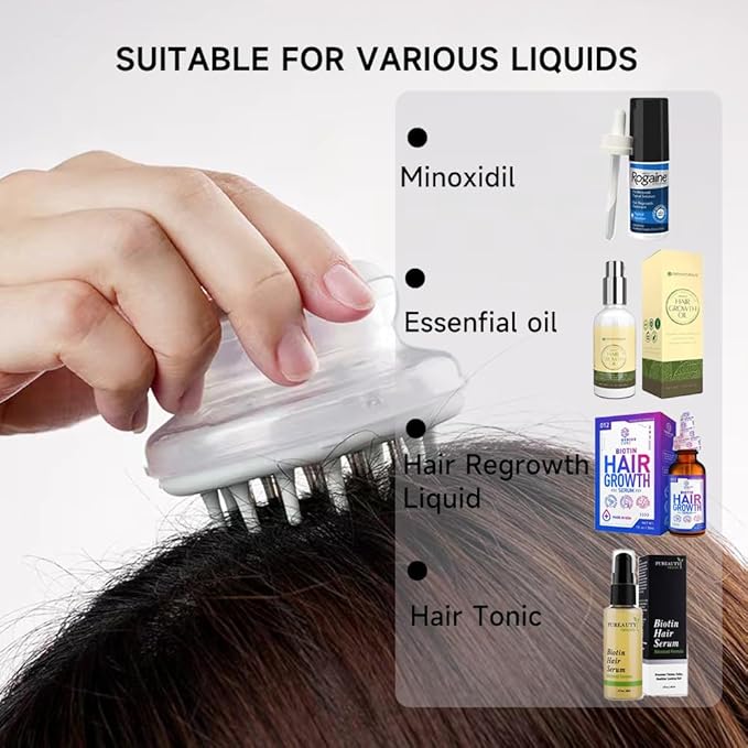 Comblor Scalp Applicator Comb, Hair Oil Applicator Brush,Scalp Massager for Hair Growth, Scalp Applicator Essential Oil Serum Liquid Guiding Comb, Hair Root Treatment Comb Bottle for Men Women