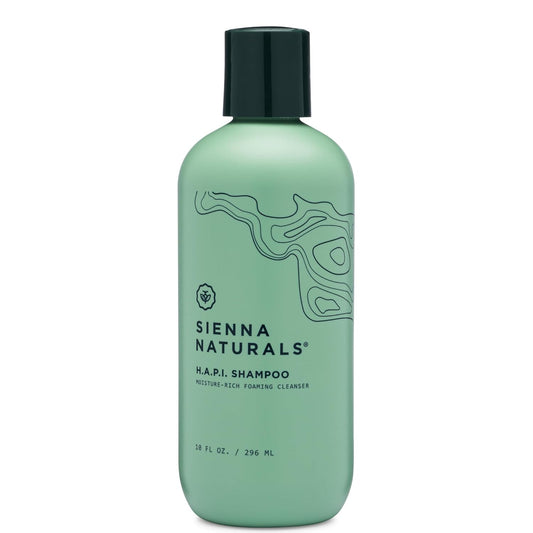 Sienna Naturals - HAPI Shampoo - Anti Frizz - Sulfate-Free, Scalp-Nourishing & Hydrating Cleanser - Gently Removes Buildup Without Stripping - pH-Balanced, Vegan & Clean Formula - 11oz