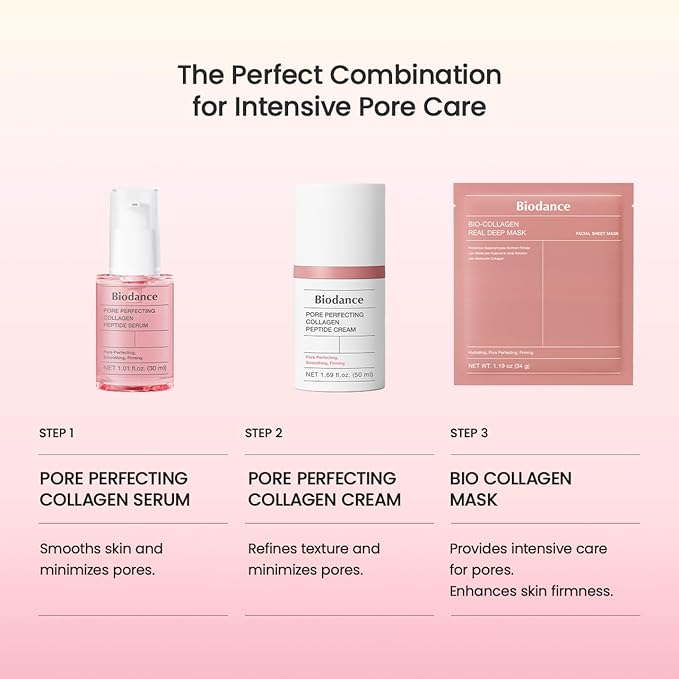 BIODANCE Pore Perfecting Collagen Peptide Cream, Hydrating, Plumping, Pore Care, Firming Facial Moisturizer, Korean Skin Care, Valentines Day Gifts for Her
