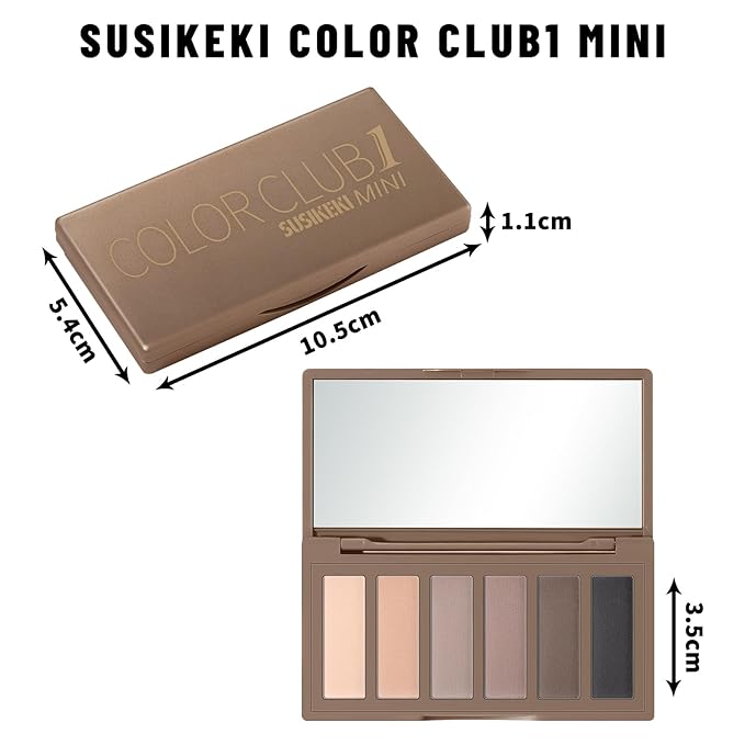 6 Colors Mini Naked Eyeshadow Makeup Palette Neutral Nude Smoky Eye Shadow Taupe & Brown Matte Make Up Pallet with Mirror Highly Pigmented Long Lasting Waterproof Travel Size Gift Kit 01