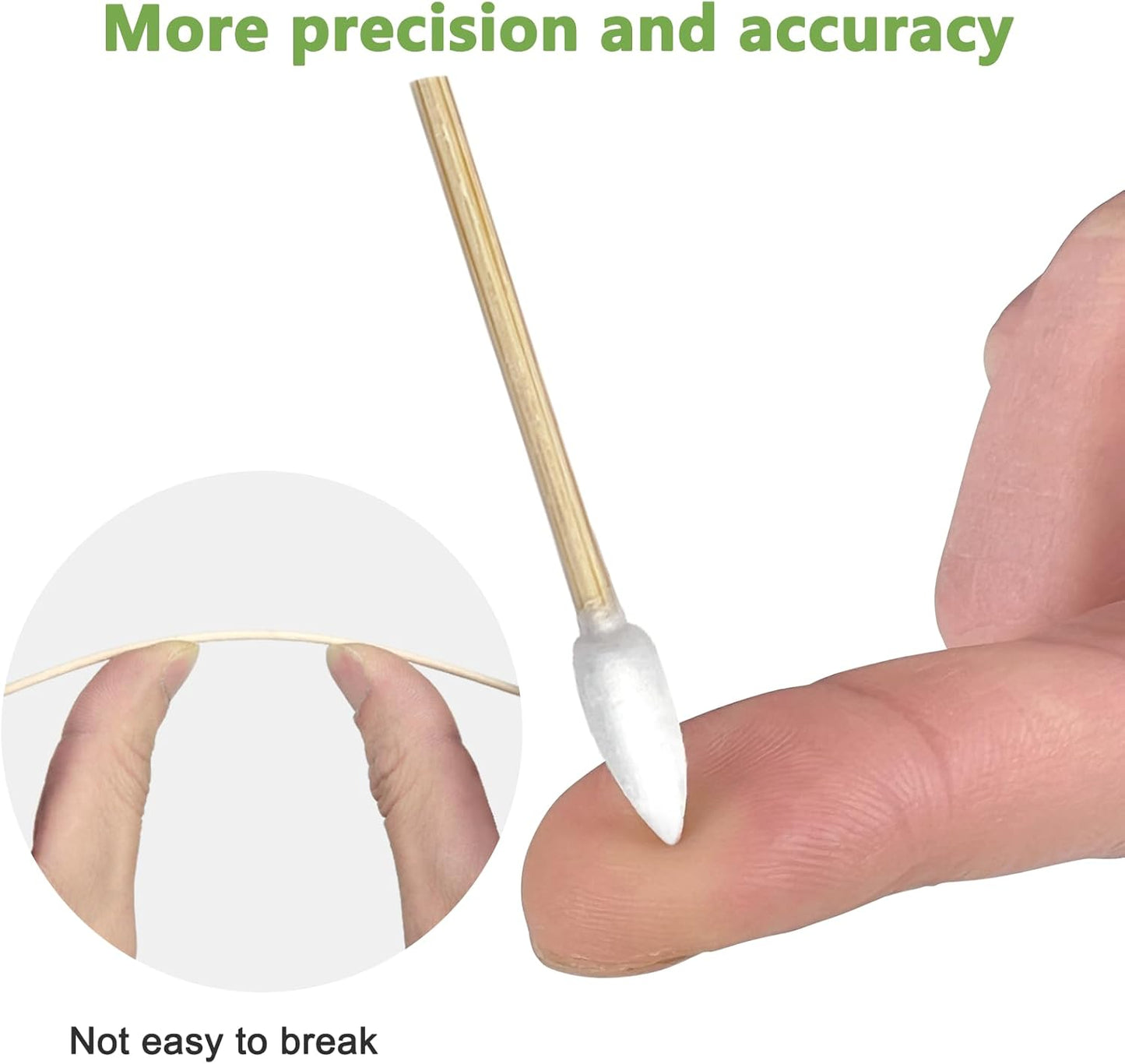 600/500/400 PCS Gun Cleaning Swabs - 6" Lint-Free Long Cotton Swabs Bamboo Handle, Precision Firearm Maintenance Kit Electronics Instruments, Professional Supplies with Reusable Storage Case