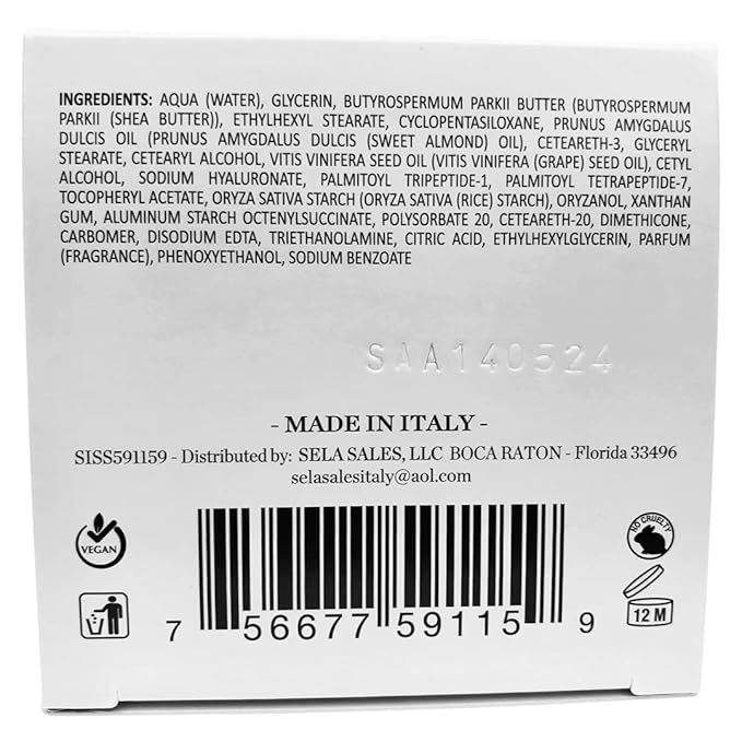 Delfanti-Milano • PEPTIDE with Hyaluronic Acid • ANTI-AGING NIGHT CREAM • Made in Italy