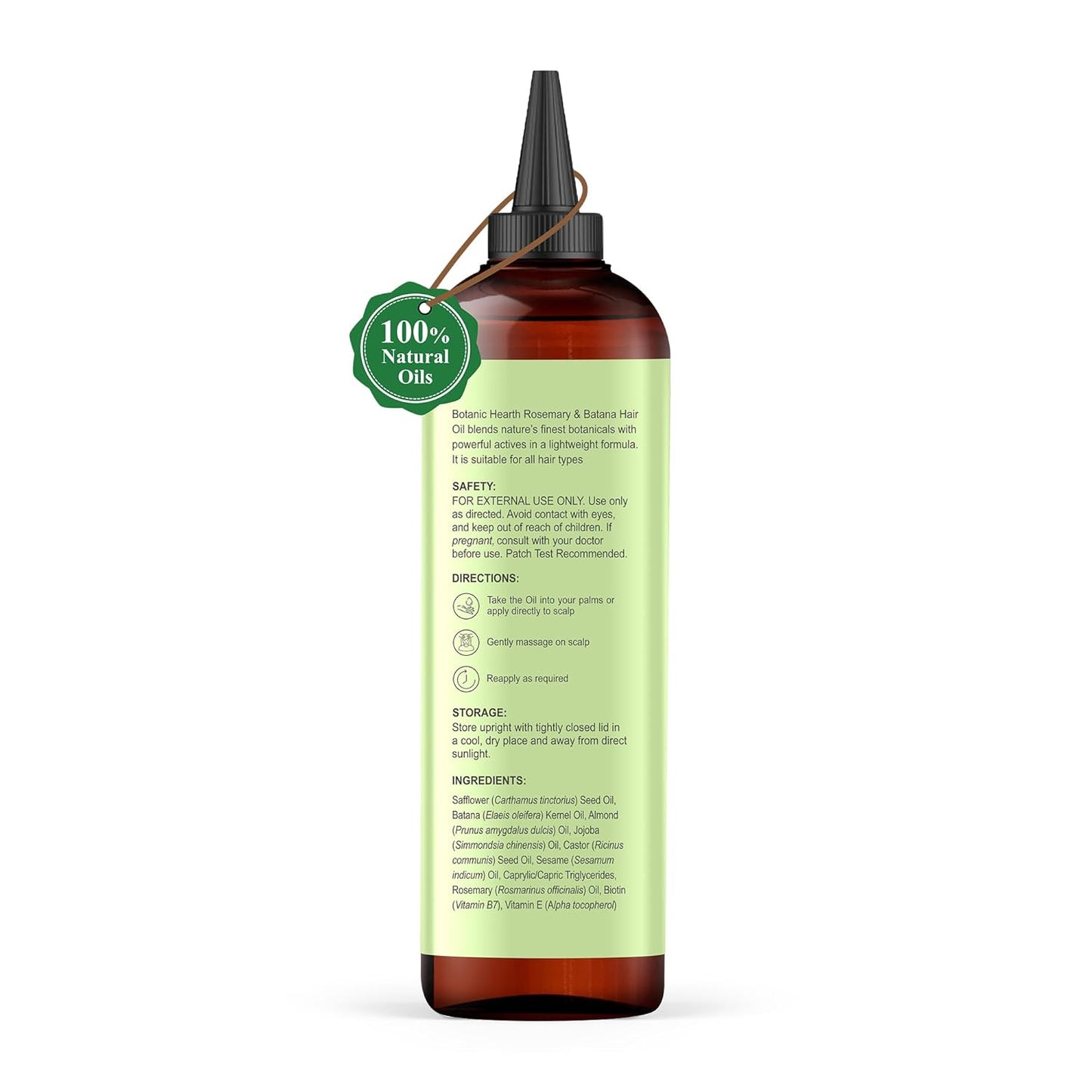 Botanic Hearth 100% Pure Rosemary Batana Oil For Hair Growth (6.7 fl oz)| Infused with Rosemary & Batana Oil | Hair Oil Repairs Dry Damaged Hair, Strengthening, Healthier Hair- Hair Tonic