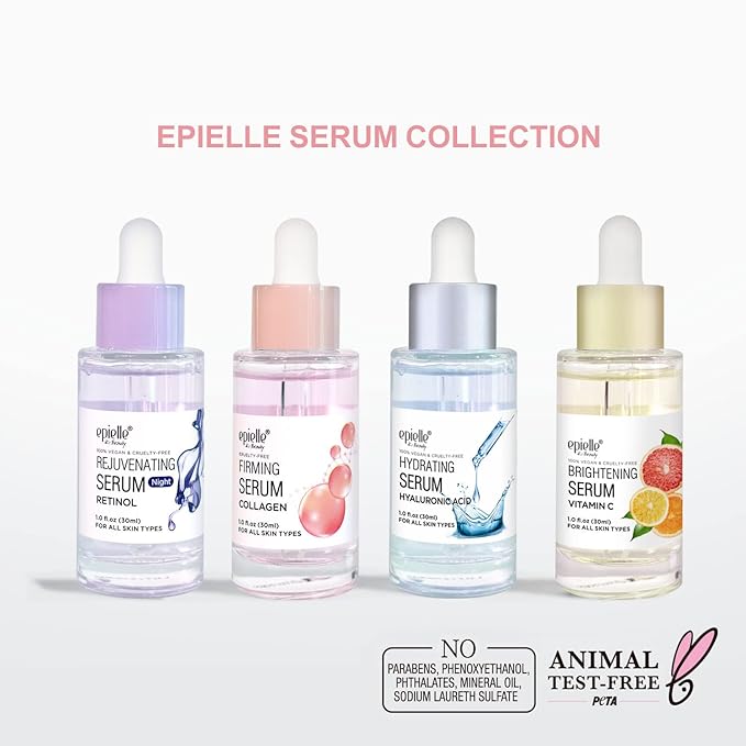 Epielle Retinol Night Serum | Repair, Renew, Brighten | Targets Fine Lines and Wrinkles | For All Skin Types | 1 Fl Oz | Korean Skincare