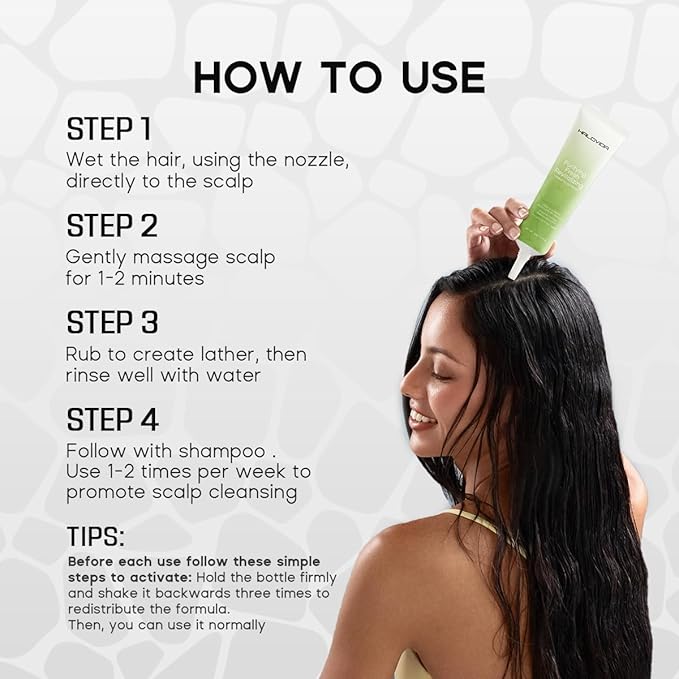 Sea Salt Rosemary & Mint Scalp Scrub, Clean Silicon Oil-Free, Itchy Relief Scalp Treatment for Dandruff, Gently Exfoliator Cruelty-Free, Relieves Dryness, Promotes Hair Growth