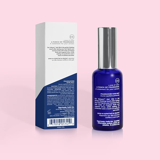 Capri Blue Volcano Fragranced Hair Mist - Hair Care Products for Women or Men - Shine Spray For Hair - Hair Perfume Formulated with Green Tea Extract & Rice Bran Oil (1.6 fl oz)