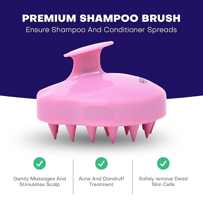 Spornette Scalp Massager Shampoo Brush Pink