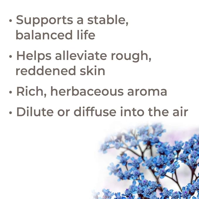 Plant Therapy Organic Blue Yarrow Essential Oil 2.5 ml (1/12 oz) 100% Pure, Undiluted, Therapeutic Grade