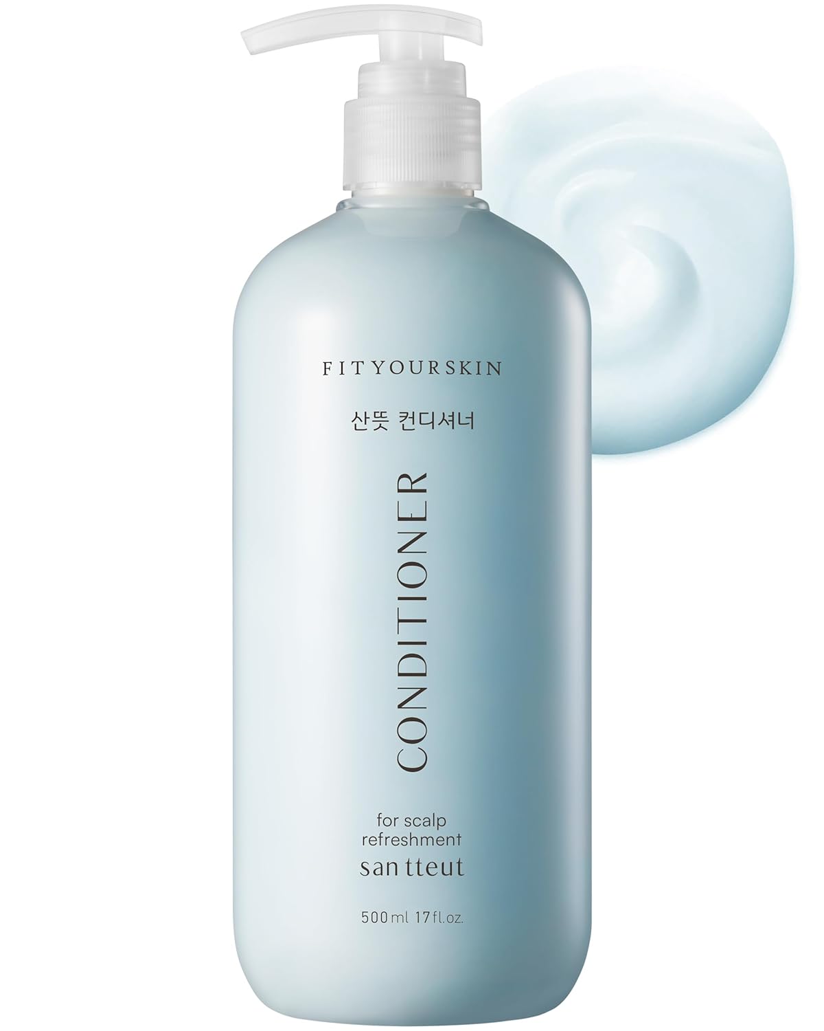 SAN TTEUT Scalp Refreshment Hair Conditioner - pH 5.5 Keratin & Protein Perfumed Conditioner for Hair Loss Relief, Scalp Clarifying, Mint & White Musk Scent - Paraben Free - 17 fl.oz