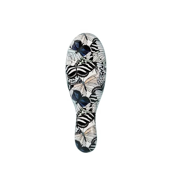 Supreme Brush + Cleaner, Gentle Detangling, Detangler Hair Brush for All Hair Types. For use on Wet or Dry Hair (Blue Butterfly)