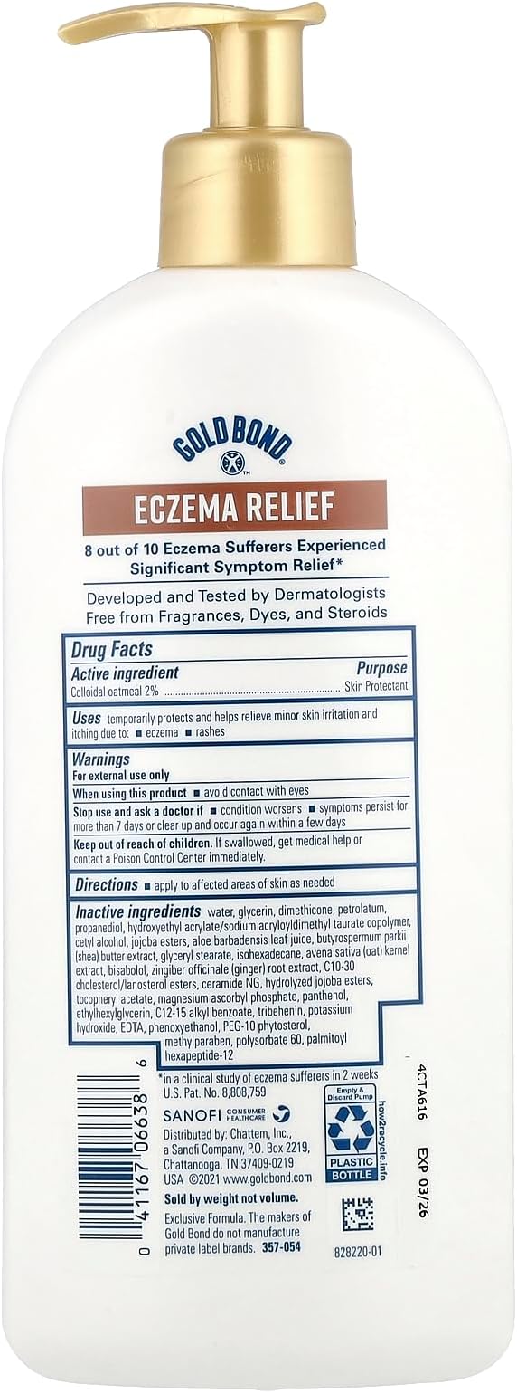 Gold Bond Medicated Extra Strength Body Lotion, 14 oz., Moisturizes, Relieves & Soothes, Skin Moisturizer