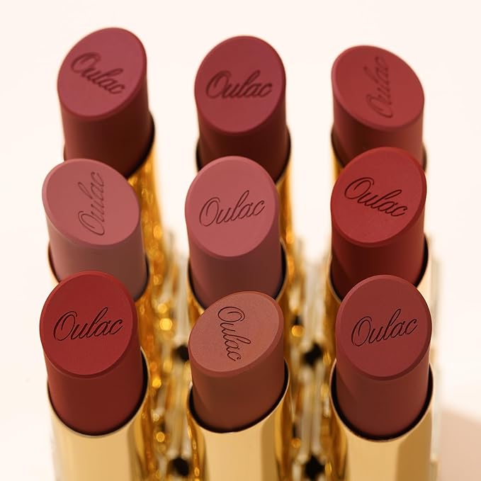 Oulac Pink Nude Matte Lipsticks for Women, Silky Velvet Matte Lipstick, Soft Smooth Texture, High Impact Lip Color, Not Dry Lightweight Formula Infused with Vitamin E, Vegan&Cruelty Free RM06