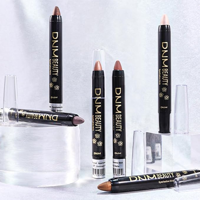 evpct Pearl Shimmer Cream Eye Shadow Brightener Sticks Set for Eyes, Pearl Shimmery Matte Pencil Eye shadow Applicator Stick Pen Palette Makeup Waterproof sombras en crema para ojos 18#