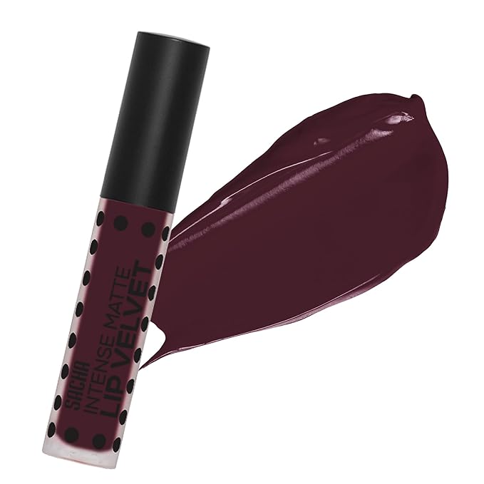 Sacha Cosmetics Intense Matte Lip Velvet Liquid Lipstick, Long-Lasting Velvet Matte Finish, 0.2 fl oz F is for Fabulous