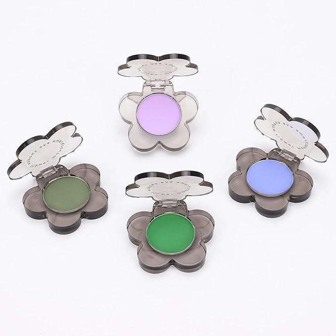 Erinde Bright Lime Green Matte Eyeshadow Palette, Velvet Eye Shadow Compact Powder Primer Base Makeup, Long-Lasting Eye Makeup, Ultra-Blendable, Pigmented Color, Vegan Formula, 117