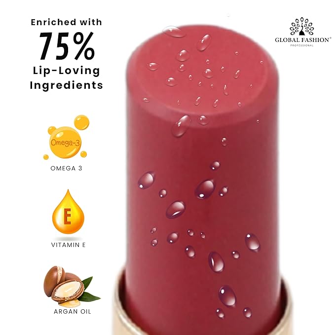 Global Fashion Silk Smooth Matte Lipstick – Long-Lasting, Luxurious Color, Rich Hydration, Lightweight Formula, Lightweight Matte Lip Color for Women, Available in Multiple Shades (108, 0.12 oz)