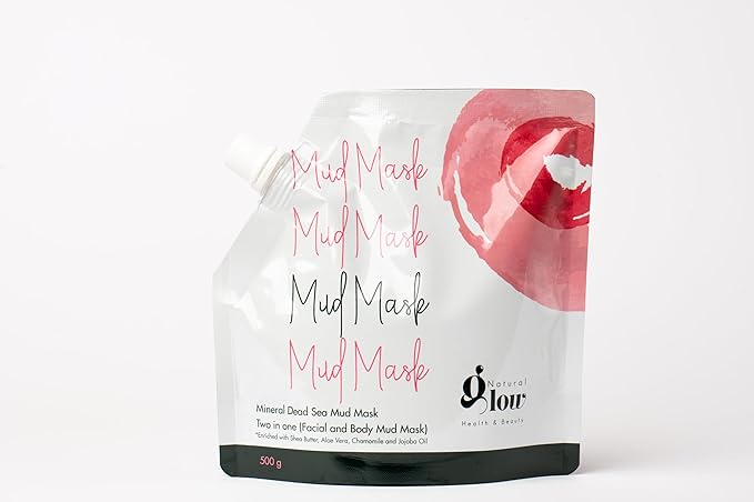 Natural Glow Health & Beauty Pure Dead Sea Facial Mud Mask for Face and Body (500g) | Removes Dead Skin, Dirt & Toxins | Reduces Pores | For Men and Women