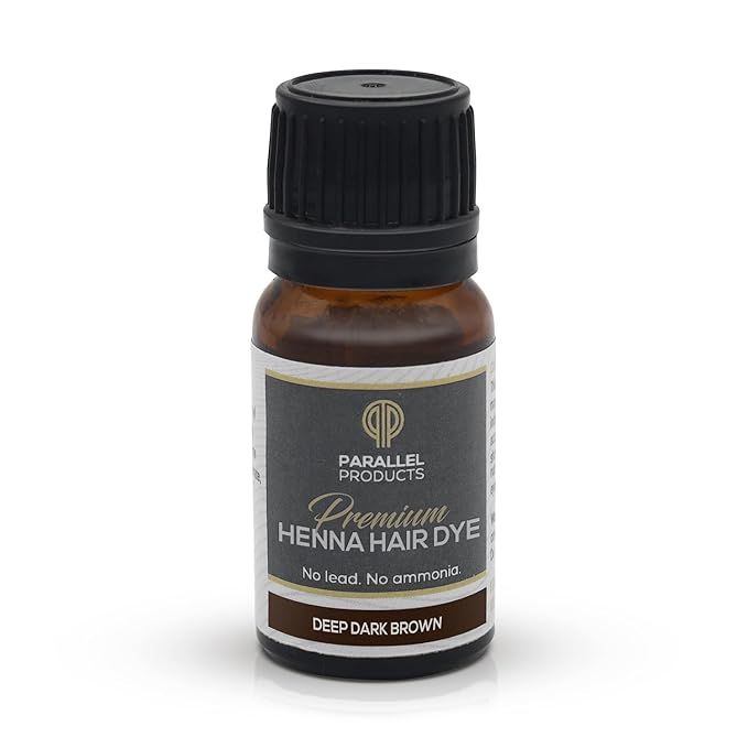 Parallel Products Spot Color Henna Kit - Henna Hair Dye - 3 grams - Tint for Professional Spot Coloring - With Mixing Dish - Covers Grey Hair - Root Touch Up (Deep Dark Brown)