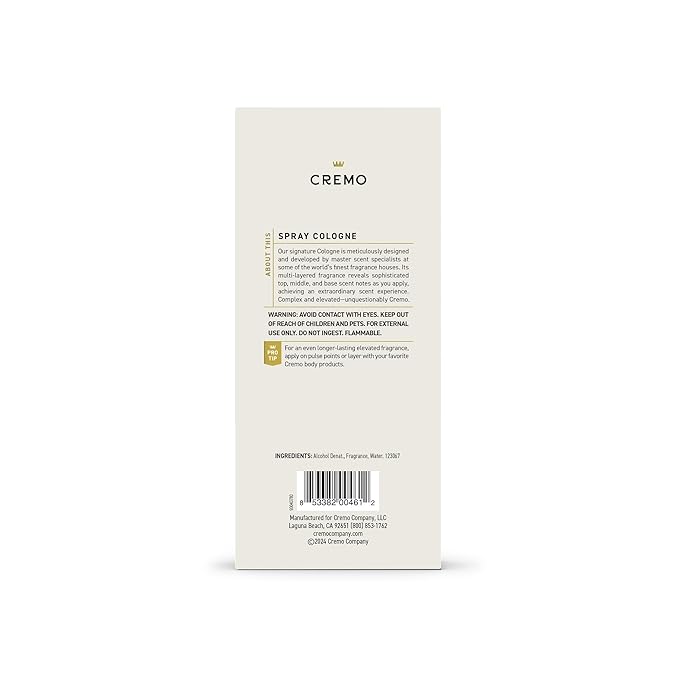 Cremo Cologne for Men - Blue Cedar & Cypress Mens Cologne Spray- A Woodsy Scent with Notes of Lemon Leaf, Cypress and Cedar, Fragrances For Men, 3.4 Fl Oz