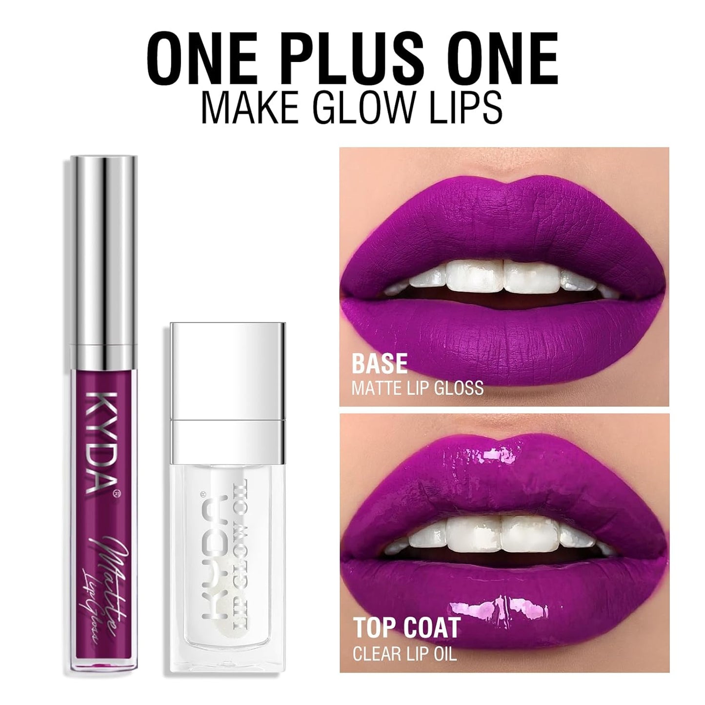 KYDA 10 Colors Lipstick Set, 5 Matte Velvet & 5 Shimmer Metallic Lips Color, Non-Stick Cup Long Wear Lip Glaze, High Pigmented Lipstick Cosmetic Gift Kit for Glossy and Full Matte Lip Gloss