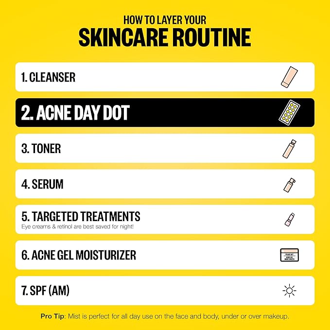 PEACE OUT Acne Day Dot, Sheer Acne Healing Dots, Virtually Invisible Wear, Hydrocolloid Pimple Patches Helps Clear Blemishes Quickly with Encapsulated Salicylic Acid, Retinol & Aloe Vera, 20 dots