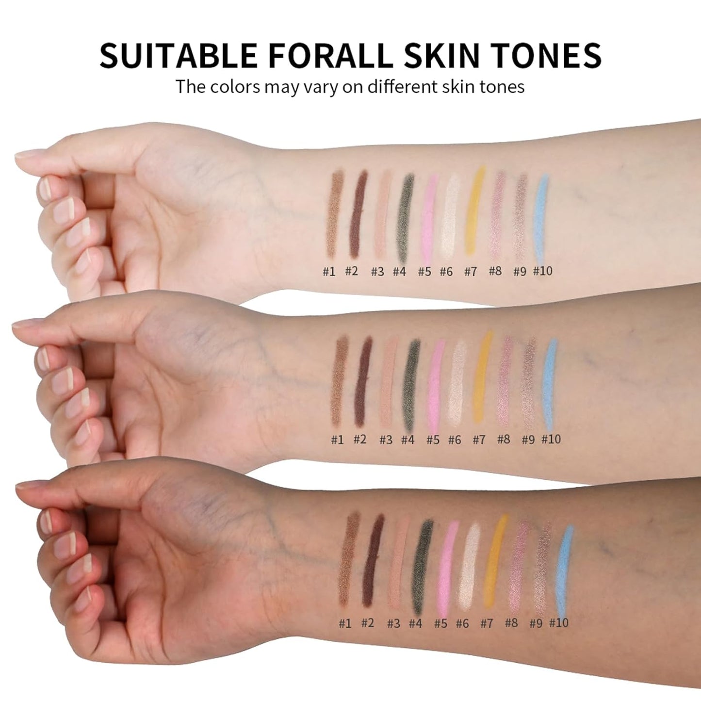 Eyeshadow Stick, Shimmer and Matte Cream Eye Shadow Brightener Sticks Eyeliner Pencil Crayon, Waterproof Long Lasting Eye Highlighter Stick Makeup,0.056 Oz(#7-Sun)