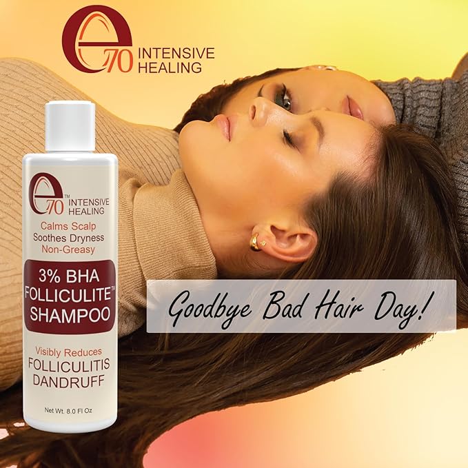 3% BHA Folliculitis Shampoo - Clarifying Shampoo with Salicylic Acid, Tea Tree Oil & Chamomile Extracts - Ideal for Flaky, Irritated & Dry Itchy Scalp, 8 fl. oz