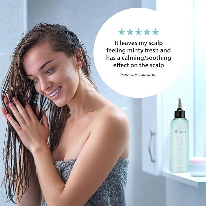 A'PIEU Mint Hair Vinegar Rinse 6.76 fl oz - Advanced Scalp Treatment for Oil Control, Korean Hair Care, Hydrating & pH Balancing, Clarifies & Refreshes