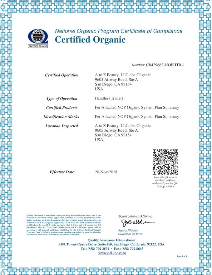 Cliganic Organic Jojoba Oil 128oz with Pump (Gallon Size), Bulk, 100% Pure - Non-GMO