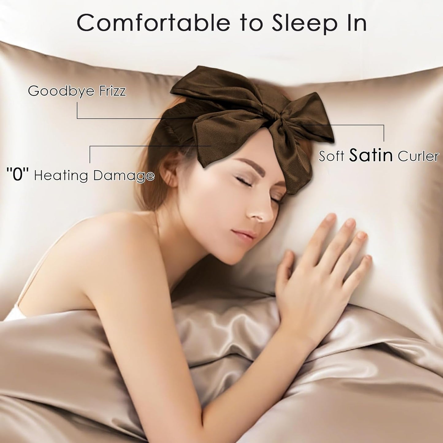 weiwei Satin Heatless Curlers Hair Curler, No Heat Curls Overnight Hair Curlers to Sleep In Overnight Curls Headband, 70" Hair Curlers No Heat, 9 Pcs Satin Heatless Curling Set for Women Long Hair