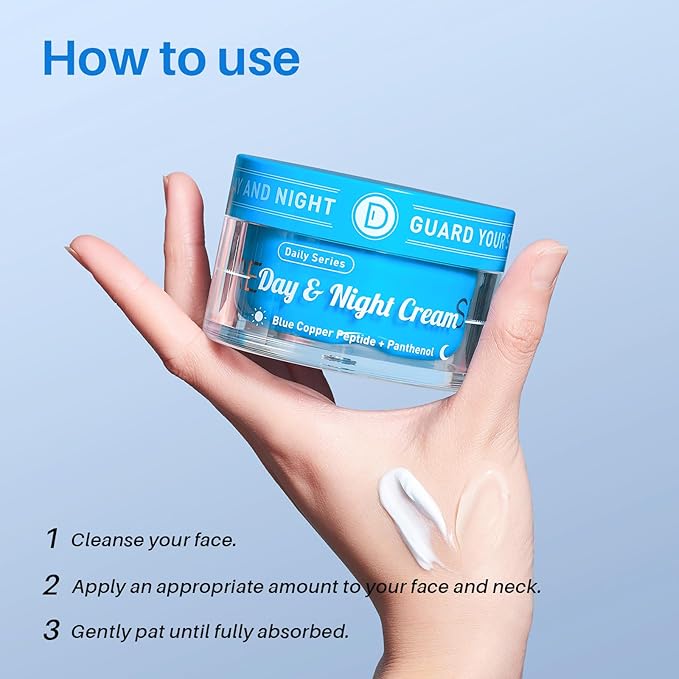 Day & Night Cream set, Oil-Control Nourishing Face Cream with Blue copper Peptide + Firming Renewal Night Cream with Panthenol, Universal 2-in-1 Formula for All, 3.4 Oz