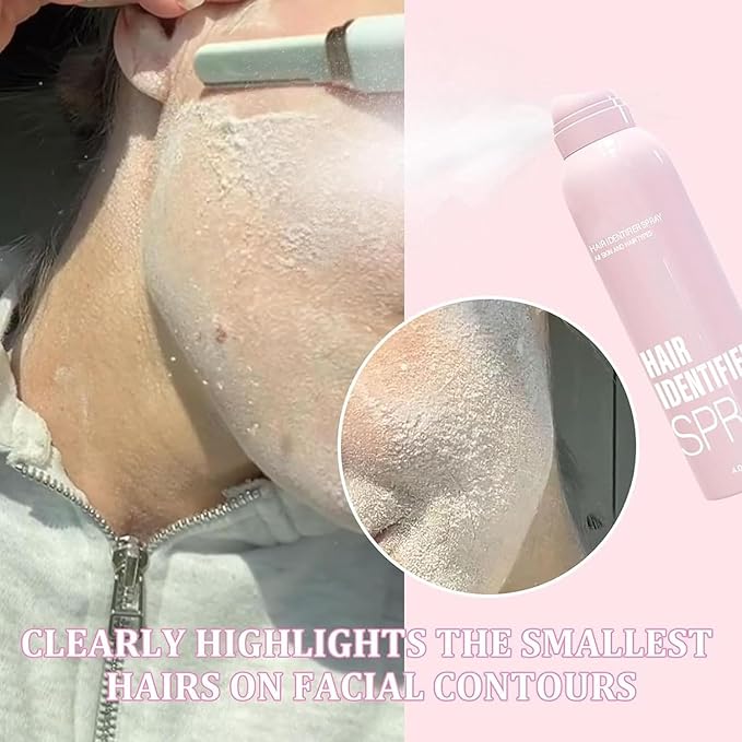 2PCS Hair Identifier Spray for Face Shaving,face hair identifier spray,Moisturizing And Skin Care Set Spray,suitable for all skin types (Spray Plus Razor)