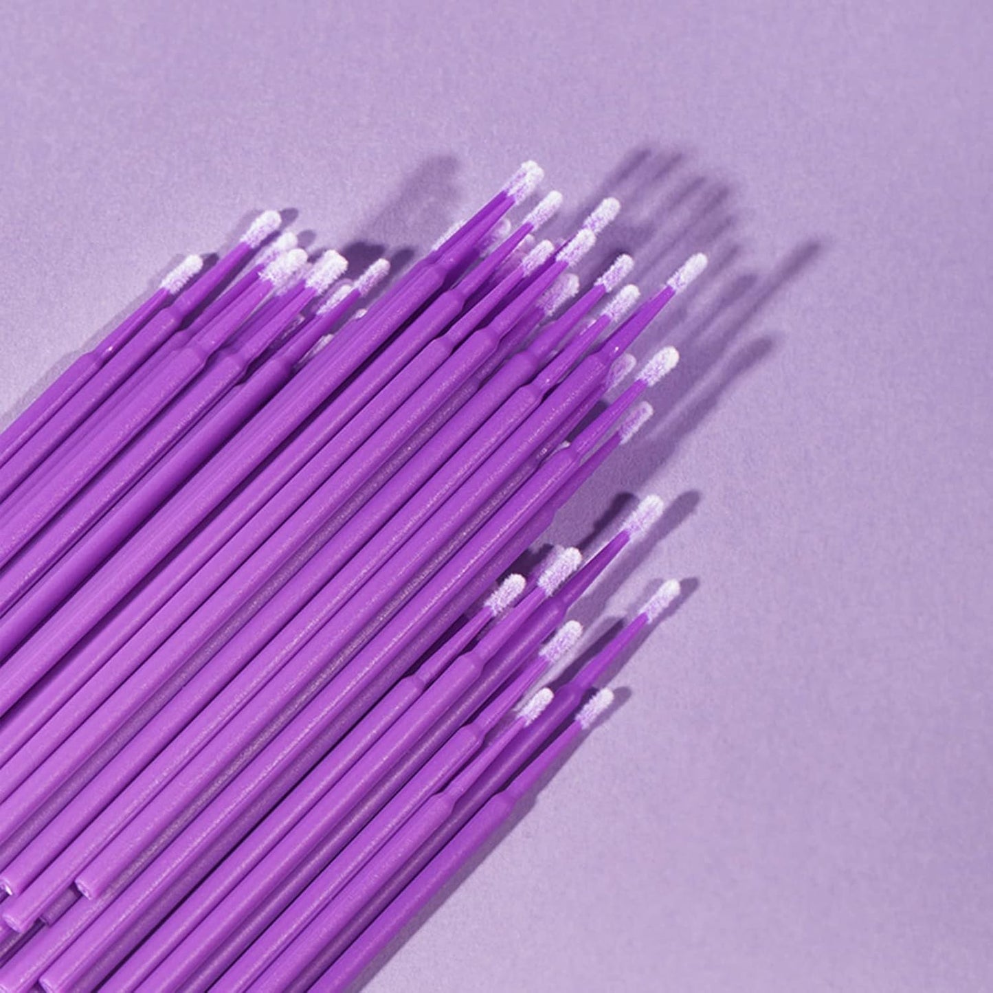 1200PCS Microswabs for Eyelash Extensions,Disposable Micro Applicators Brush for Cleaning and Applying Make-up Purple (Head Diameter: 2.0mm)