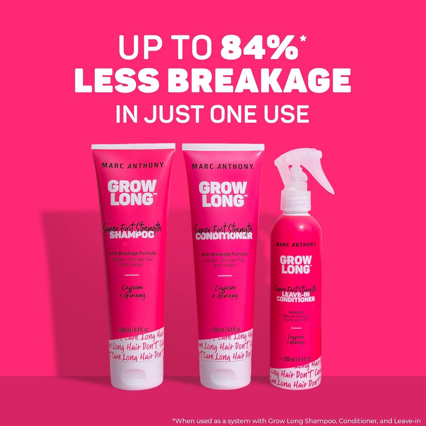 Marc Anthony Strengthening Conditioner, Grow Long - Anti-Frizz, Anti-Breakage & Nourishing Formula For Split Ends, & Hair Growth - Biotin, Vitamin E, Caffeine & Ginseng for Dry & Damaged Hair