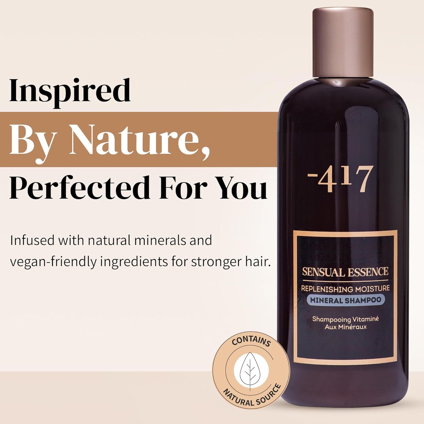 -417 Dead Sea Cosmetics Replenishing Moisture Mineral Shampoo - Cleansing & Nourishing - Perfect Solution For Beautiful Healthy Hair - with Aloe Vera & Sweet Almond Oil 11.83 fl oz.