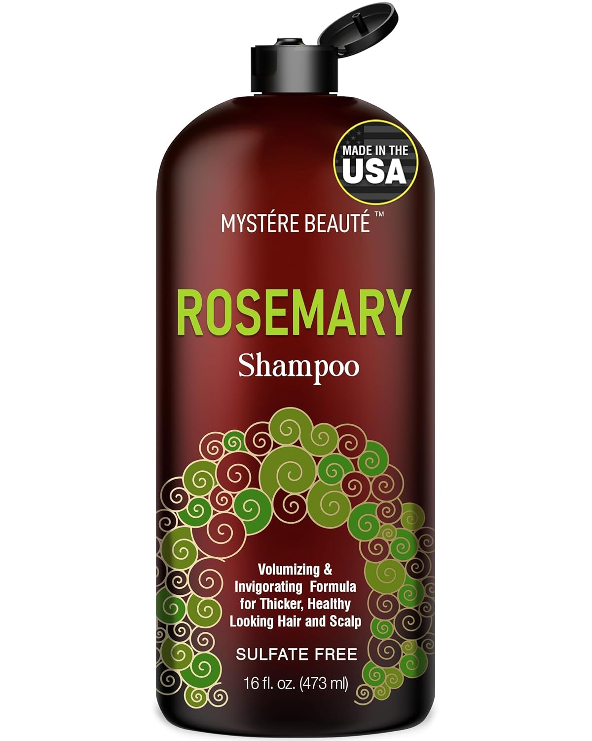 Rosemary Shampoo - Rosemary Shampoo for Hair Growth Organic - Promotes Hair Growth & Scalp Health - Volumizing Formula for Thicker Healthier Hair - Sulfate & Paraben Free, for Men Women - 16 fl oz