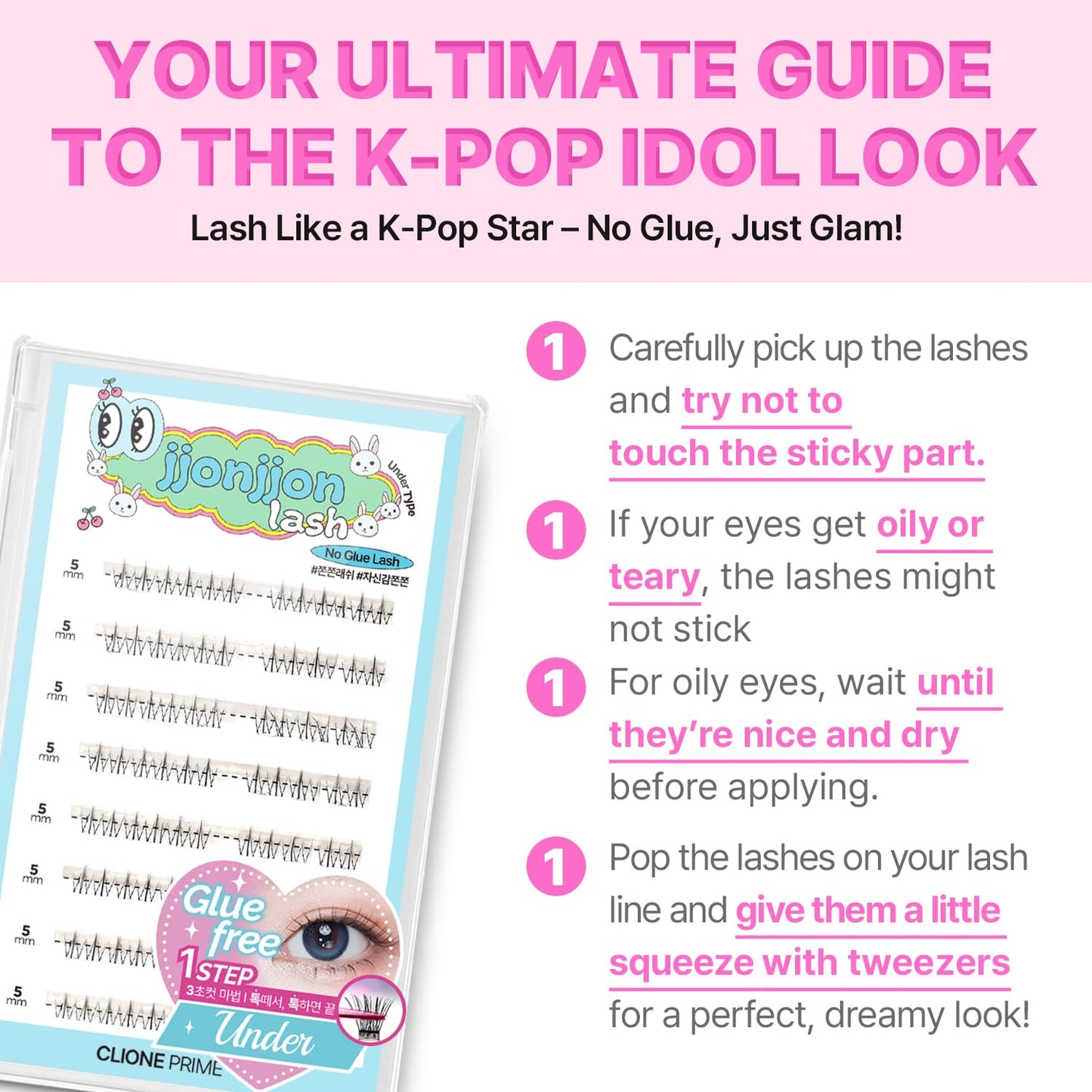 Korean Self Adhesive Lash Clusters Under No Glue Press On Pre Bond Lash Clusters Fluffy Self Adhesive False Eyelashes No Glue Needed Reusable Wispy Eyelash Extensions