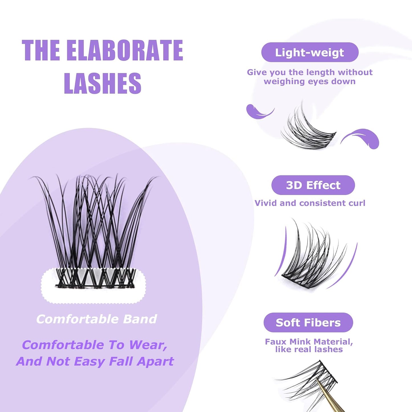 GAQQI Lash Clusters, Eyelash Clusters 120PCS C Curl Individual Lashes, Wispy Cluster Eyelash Extension 14mm Only, Natural Looking Cluster Lashes (GQ15, C Curl, 14mm)
