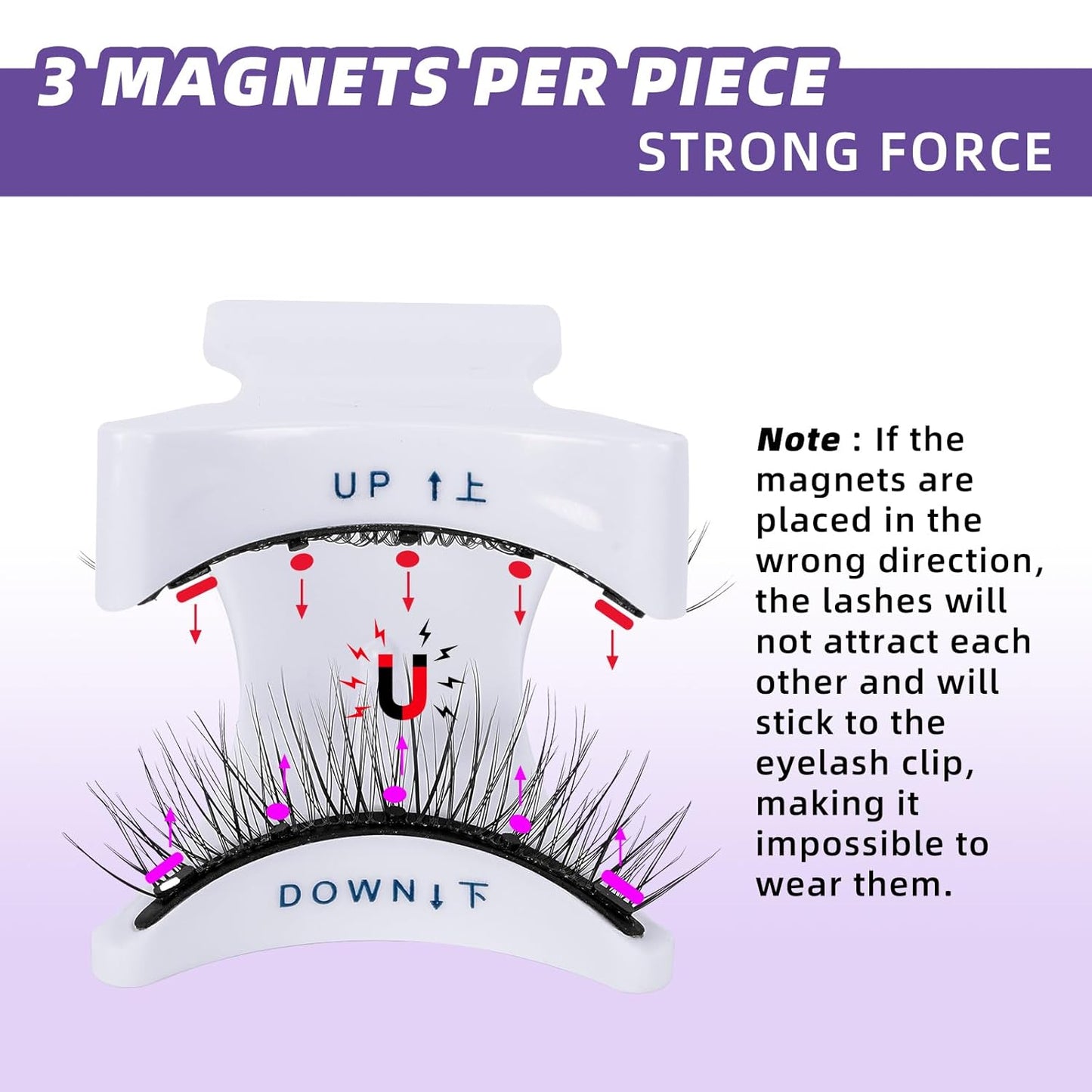 B&Qaugen Magnetic Eyelashes with Applicator Lashes Reusable Glue-Free Natural Look Cluster Kit Easy to Wear and Remove(M03)